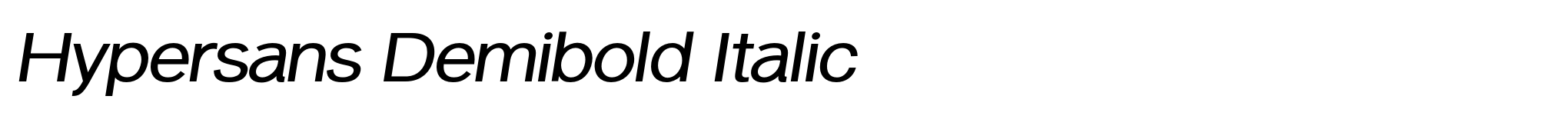 Hypersans Demibold Italic image